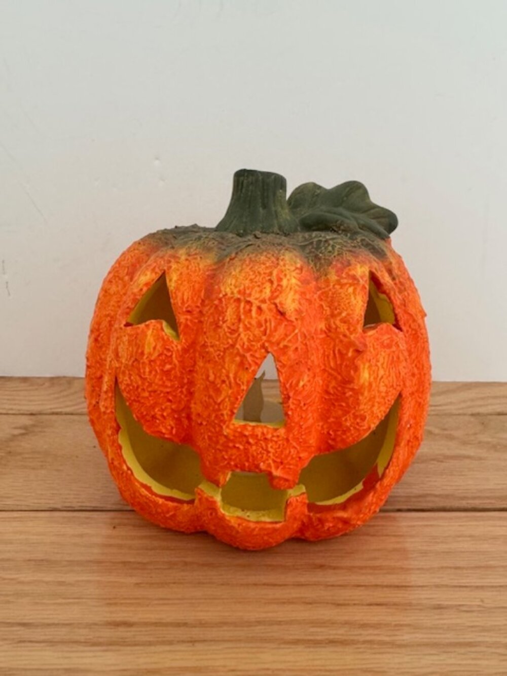 Ceramic Jack-O Lantern Tealight Holder